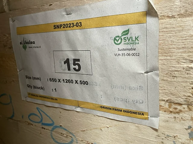 50 blokken verlijmde balsa hout - afbeelding 6 van  7