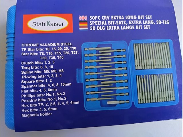 50 delige extra lange bitset stahlkaiser - afbeelding 7 van  7