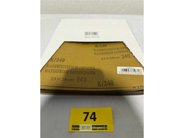 50 vellen schuurpapier k240 waterproof - afbeelding 1 van  3