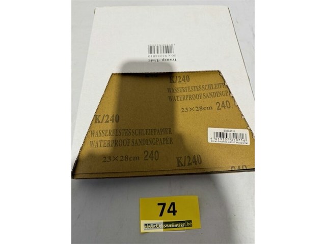 50 vellen schuurpapier k240 waterproof - afbeelding 3 van  3