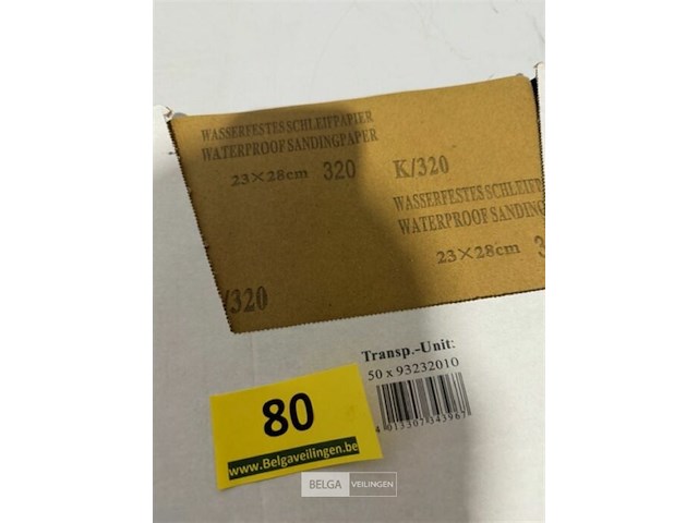 50 vellen schuurpapier k320 waterproof - afbeelding 3 van  3