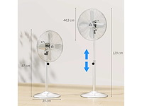 50 w hoogteverstelbare voetstukventilator 87-120 cm, 3 versnellingen - afbeelding 7 van  7