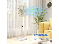 50 w hoogteverstelbare voetstukventilator 87-120 cm, 3 versnellingen - afbeelding 3 van  4