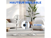 50 w hoogteverstelbare voetstukventilator 87-120 cm, 3 versnellingen - afbeelding 4 van  4