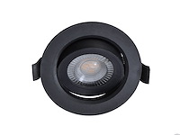 50 x 4.9w smd led inbouwspot 3000k zwart met lens - afbeelding 3 van  7