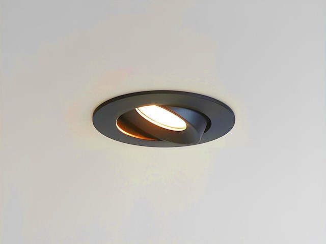 50 x 4.9w smd led inbouwspot 3000k zwart met lens - afbeelding 1 van  7