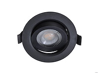 50 x 4.9w smd led inbouwspot 6000k zwart met lens - afbeelding 1 van  7