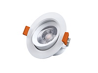 50 x 4.9w smd led recessed spot 3000k matt white with lens - afbeelding 1 van  6