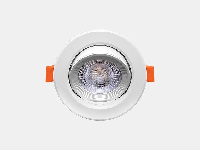 50 x 4.9w smd led recessed spot 3000k matt white with lens - afbeelding 3 van  6