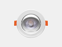 50 x 4.9w smd led recessed spot 3000k matt white with lens - afbeelding 3 van  6