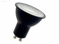(50 x) 50 x 7w gu10 led spot met lens 3000k zwart