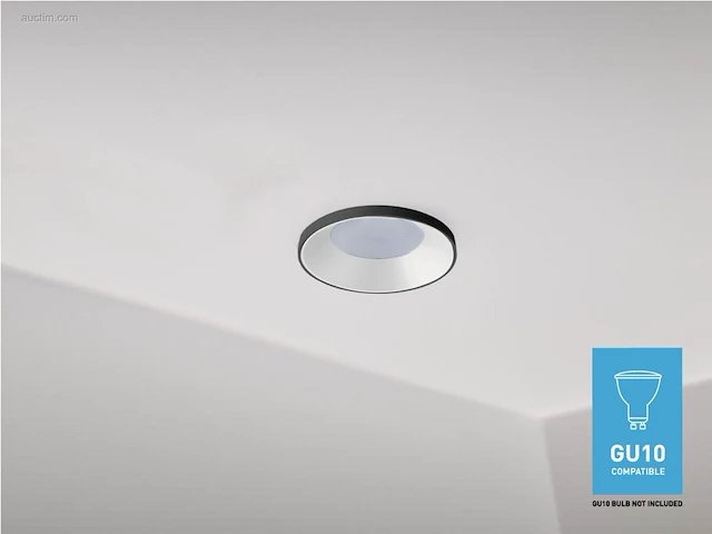 (50 x) 50 x gu10 inbouw armatuur wit en zwart met... - afbeelding 1 van  5