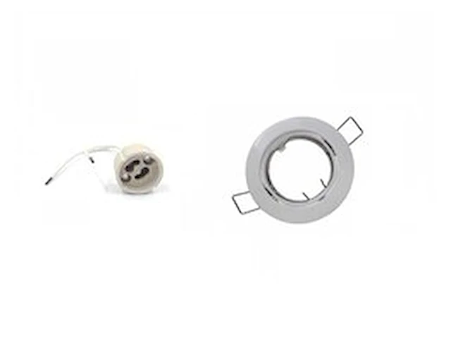 50 x downlight fitting – draaibaar – gu10 – wit – ip20 - afbeelding 1 van  6