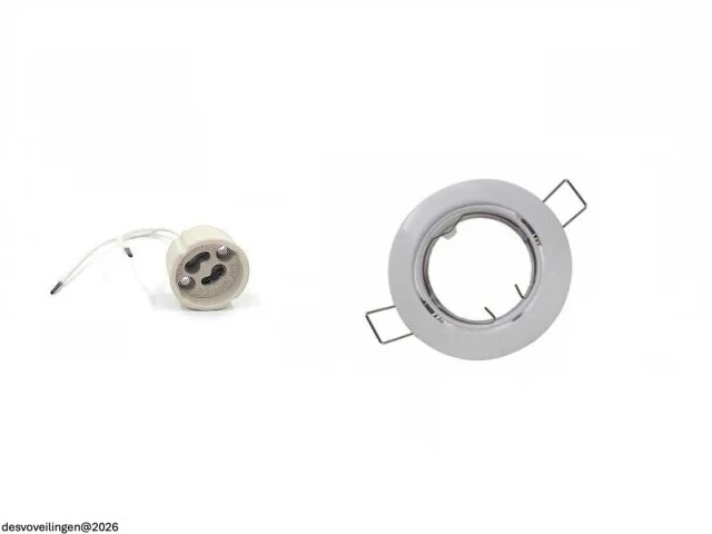 50 x downlight fitting – draaibaar – gu10 – wit – ip20 - afbeelding 2 van  6