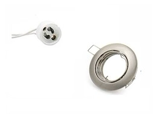 50 x downlight fitting – draaibaar – gu10 – zilver – ip20 - afbeelding 1 van  6