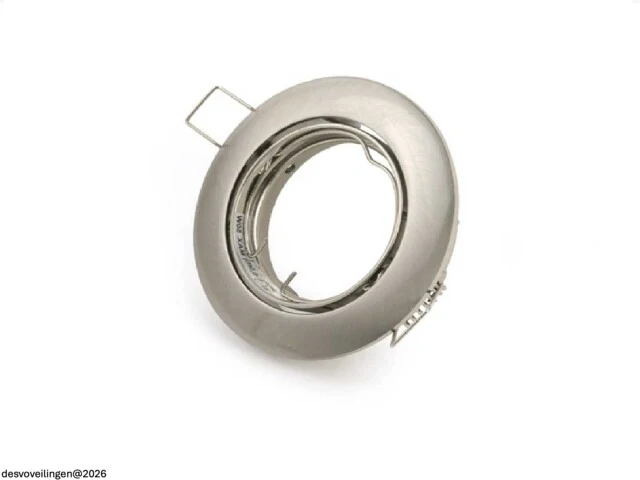 50 x downlight fitting – draaibaar – gu10 – zilver – ip20 - afbeelding 3 van  6