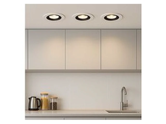 50 x downlight fitting – draaibaar – gu10 – zwart/wit – ip20 - afbeelding 1 van  6