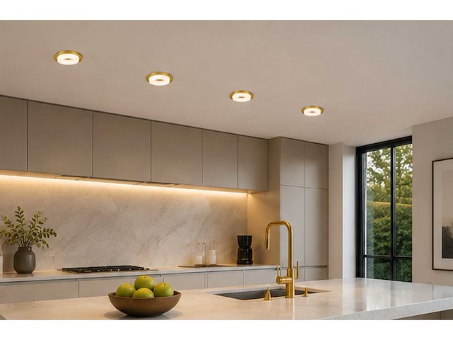 50 x downlight fitting – gu10 – goud – ø70mm – ip20 – kadife - afbeelding 1 van  5