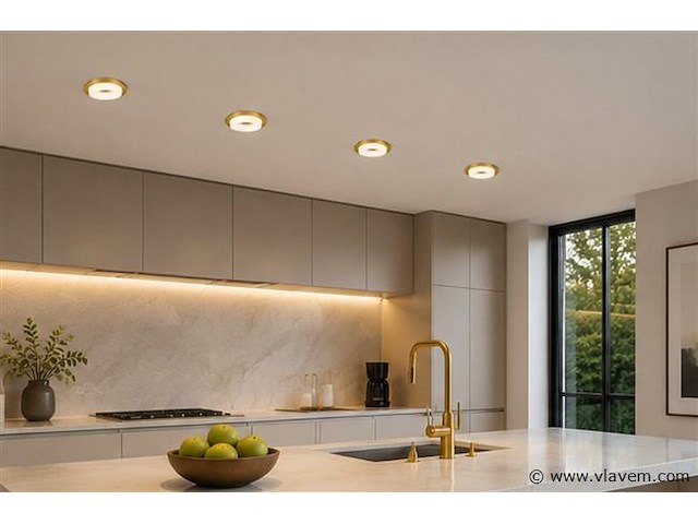 50 x downlight fitting – gu10 – goud – ø70mm – ip20 – kadife - afbeelding 1 van  5