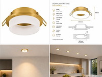 50 x downlight fitting – gu10 – goud – ø70mm – ip20 – kadife - afbeelding 5 van  5