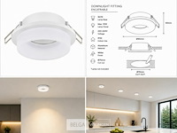 50 x downlight fitting – gu10 – wit – ø70mm – ip20 – kadife - afbeelding 6 van  6
