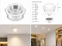 50 x downlight fitting – gu10 – wit – ø90mm – ip20 – mint-1 - afbeelding 3 van  4