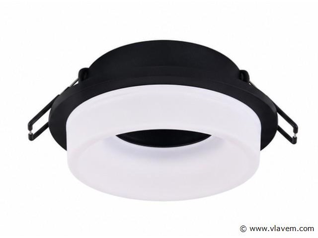 50 x downlight fitting – gu10 – zwart – ø70mm – ip20 – kadife - afbeelding 2 van  5