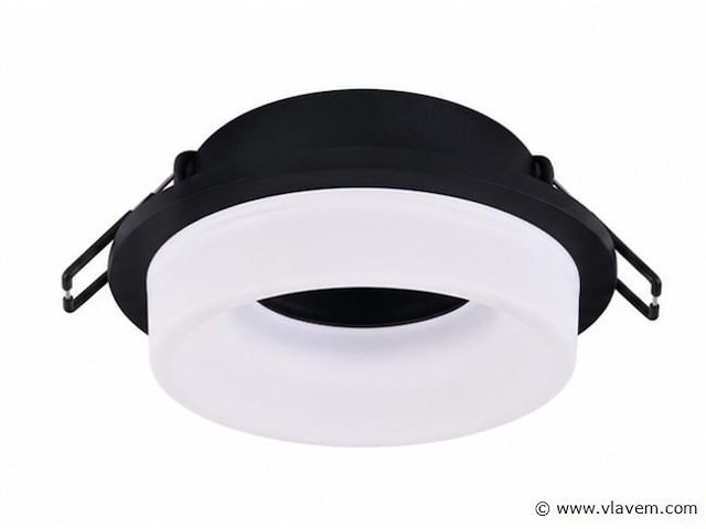 50 x downlight fitting – gu10 – zwart – ø70mm – ip20 – kadife - afbeelding 2 van  5