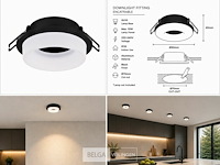 50 x downlight fitting – gu10 – zwart – ø70mm – ip20 – kadife - afbeelding 6 van  6