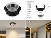 50 x downlight fitting – gu10 – zwart – ø90mm – ip20 – mint-1 - afbeelding 4 van  5