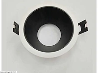 50 x downlight fitting – gu10 – zwart/wit – ip20 - afbeelding 3 van  5