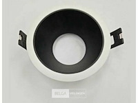 50 x downlight fitting – gu10 – zwart/wit – ip20 - afbeelding 3 van  5