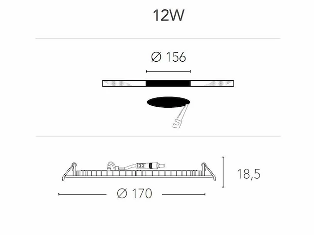 50 x g-tec slim led inbouwspots 12 watt - afbeelding 3 van  8