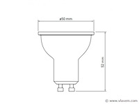 50 x gt gu10 ledlampen met lens 3000k - afbeelding 3 van  9