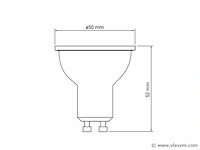 50 x gt gu10 ledlampen met lens 3000k - afbeelding 3 van  9