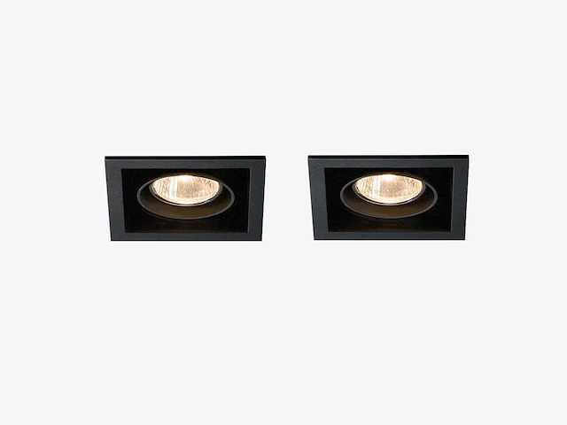 50 x gt square 1.0 design inbouwspots zwart - afbeelding 1 van  6