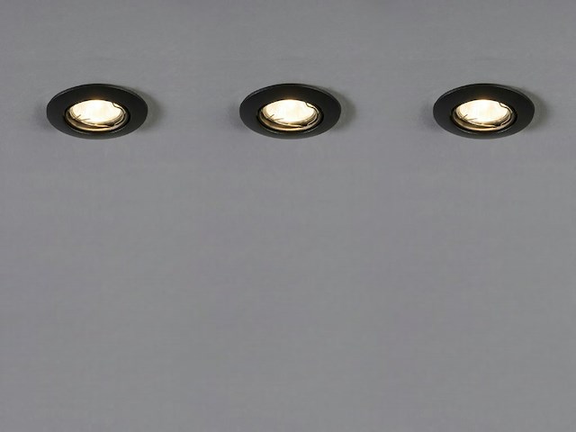 50 x gu10 inbouw armatuur zand zwart met lamphouder - afbeelding 4 van  8