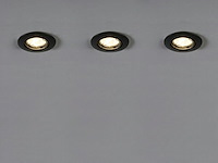50 x gu10 inbouw armatuur zand zwart met lamphouder - afbeelding 1 van  8