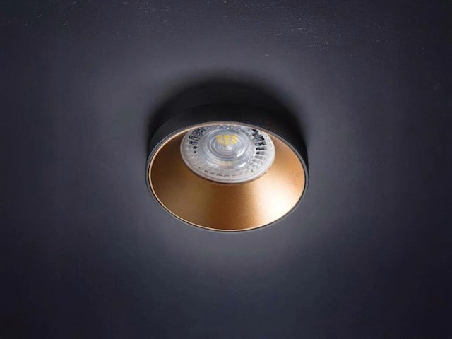 50 x gu10 inbouw armatuur zwart en goud met lamphouder - afbeelding 3 van  6