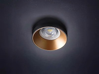 50 x gu10 inbouw armatuur zwart en goud met lamphouder - afbeelding 3 van  6