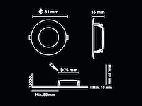 50 x gu10 inbouw armatuur zwart met lamphouder - afbeelding 7 van  11