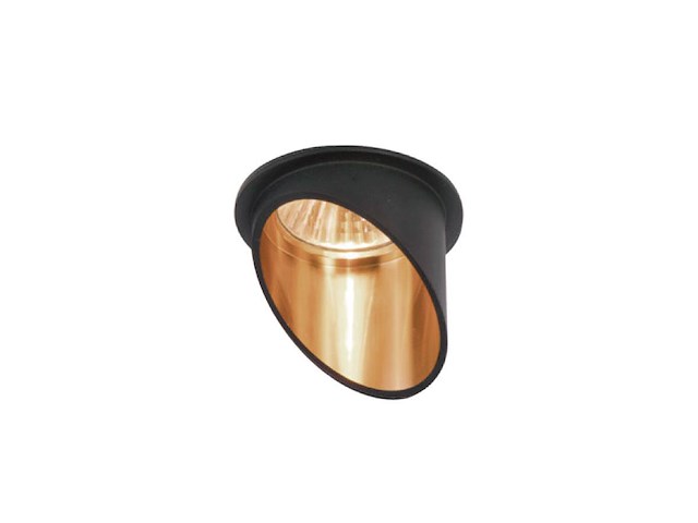 50 x gu10 inbouw design armatuur cilinder zand goud en zwart met lamphouder - afbeelding 2 van  5
