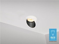 50 x gu10 inbouw design armatuur cilinder zand wit en zwart met lamphouder - afbeelding 1 van  5
