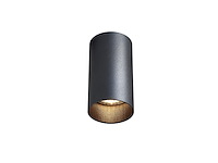 50 x gu10 opbouwspot armatuur dun cilinder zand zwart - afbeelding 3 van  6