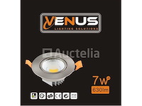 50 x led downlight – 7w – draaibaar – 3000k warm – zilver - afbeelding 2 van  5