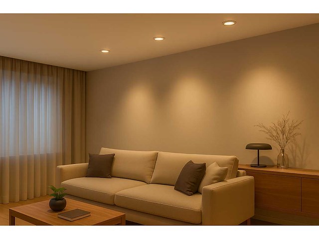 50 x led downlight – 7w – draaibaar – 3000k warm – zilver - afbeelding 5 van  5
