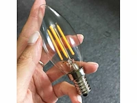 50 x led filament lamp c35 – 6w – e14 – dimbaar – 2700k warm wit - afbeelding 2 van  3