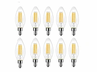 50 x led filament lamp c35 – 6w – e14 – dimbaar – 2700k warm wit - afbeelding 3 van  3