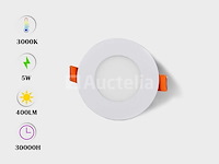 50 x led paneel – rond inbouw – 5w – 3000k warm wit – ip20 - afbeelding 3 van  4