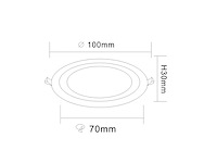 50 x led paneel – warm wit / koud wit – 6w (3w + 3w) – aan/uit - afbeelding 2 van  5